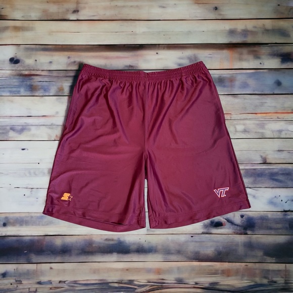 Vintage Starter Virginia Tech XL Basketball Shorts With Drawstring - Picture 1 of 8